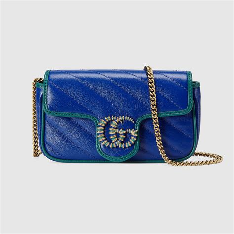 borsa gucci marmont blu|Gucci gg marmont.